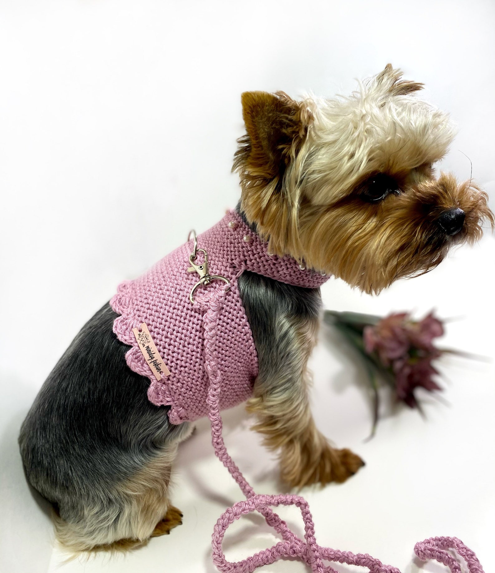 Dog harness XS dog harness Handmade yorkie harness / Cute Etsy