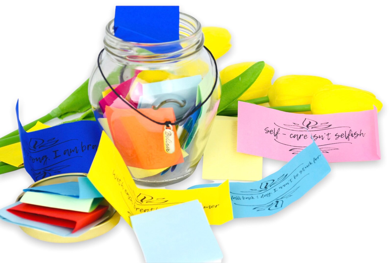 Jar of Notes Jar of Positive Quotes Motivational Quotes Jar Etsy UK