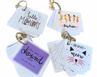 Key fobs of positivity, gifts of positivity, key fob gift, motivational gifts, inspiring quotes, uplifting quotes,affirmations on key fob.