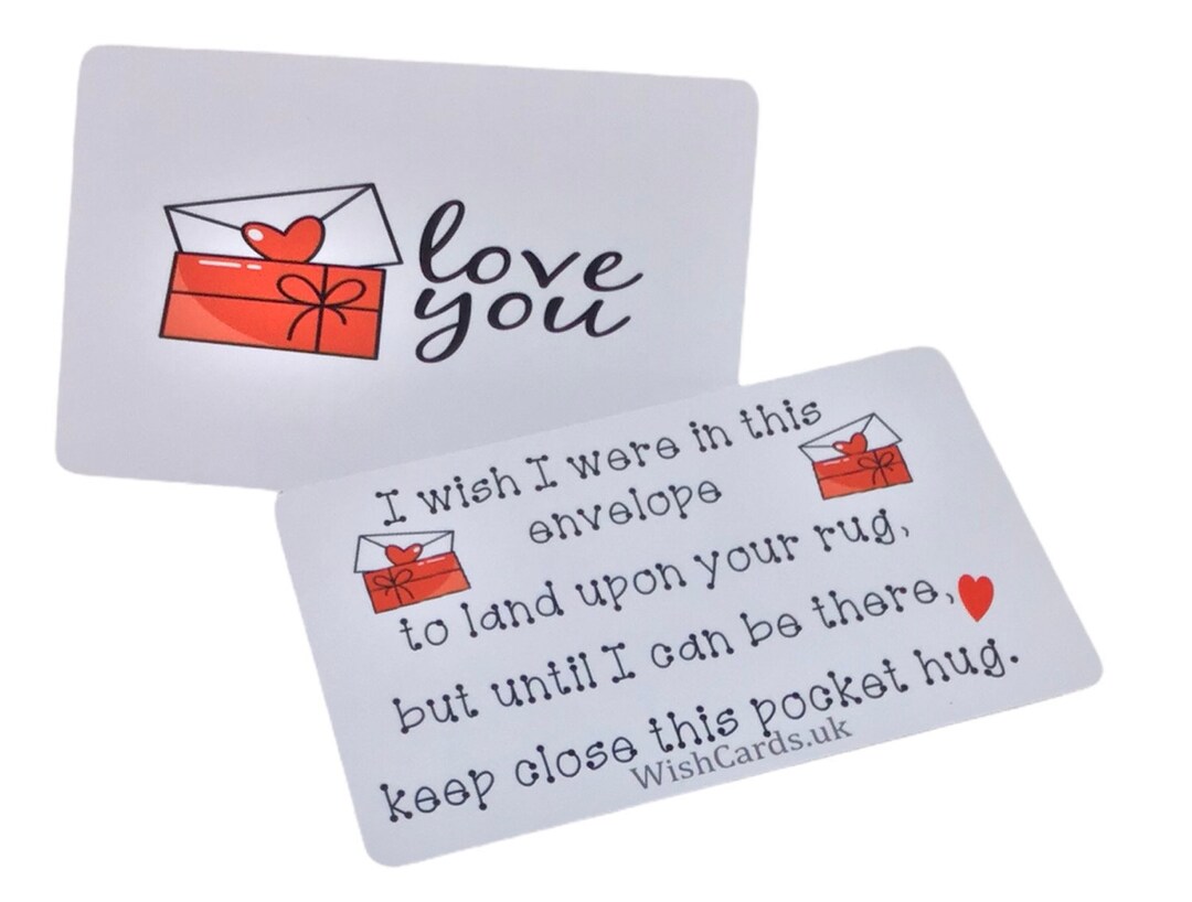 Pocket Hug PVC Card, Credit Card Size, Friendship Gift - Etsy
