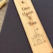 Once Upon a Time Engraved Wood Bookmark With Optional Personalization ...