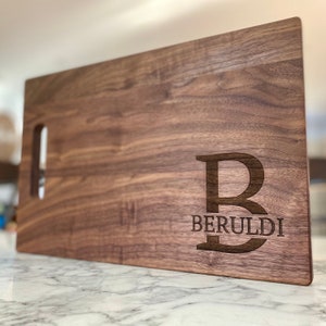 10.5x16" Engraved Wood Cutting Board - Custom Engraved Walnut Cutting Board - Great Gift for Wedding, Anniversary, Housewarming, Christmas