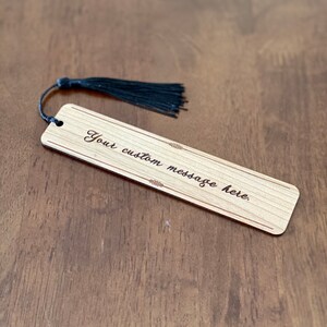 Custom Message Engraved Wood Bookmark - Perfect Personalized Gift ...