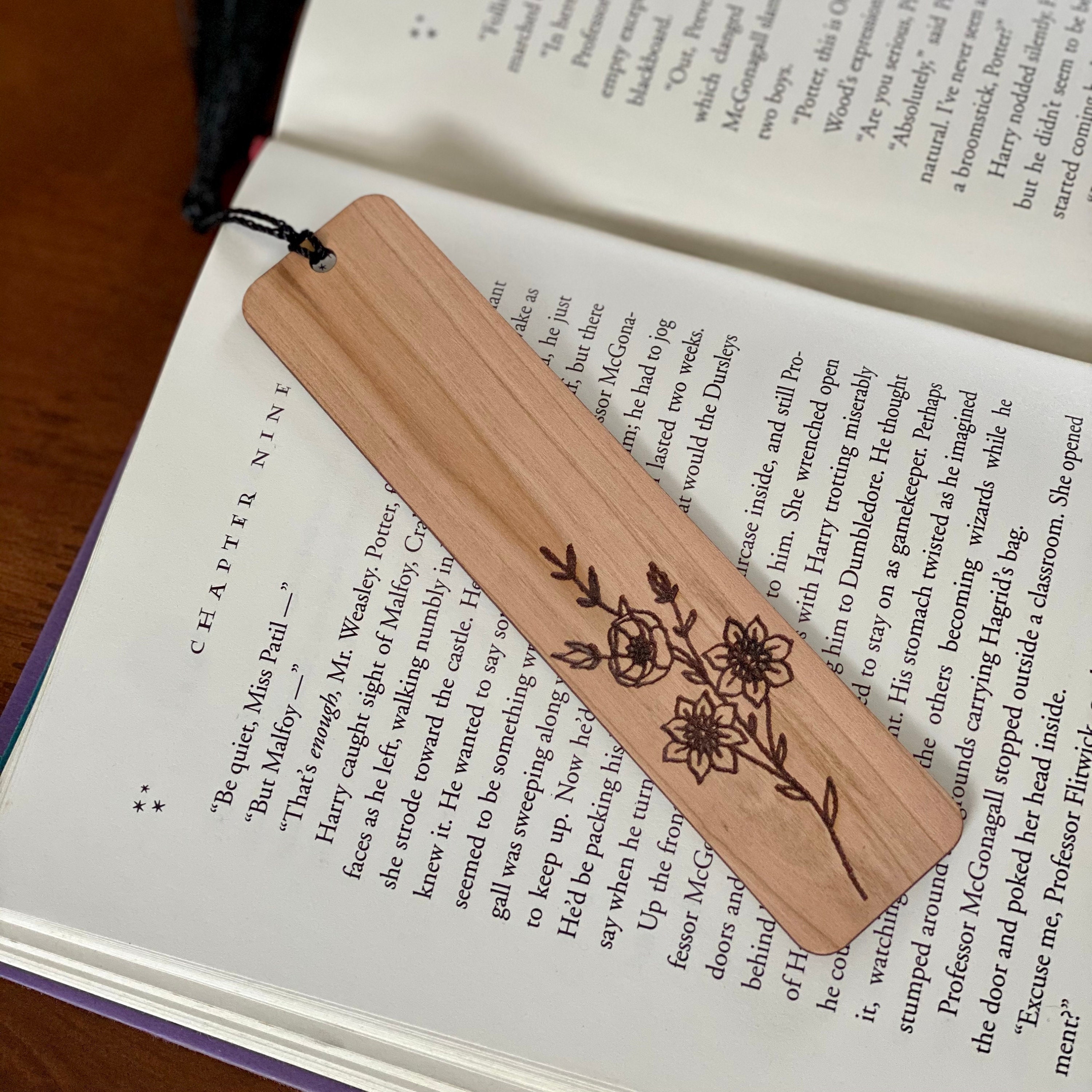 Mothers Day Engraved Wood Bookmark Laser Engraved Wood Etsy