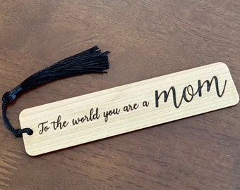 Mother’s Day Engraved Wood Bookmark - Beautiful Message on Both Sides - Great Gift for Mom
