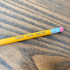 Personalized 2 Pencils Engraved Custom Message Pencils with Rubber Erasers and Pre-sharpened Tips image 3