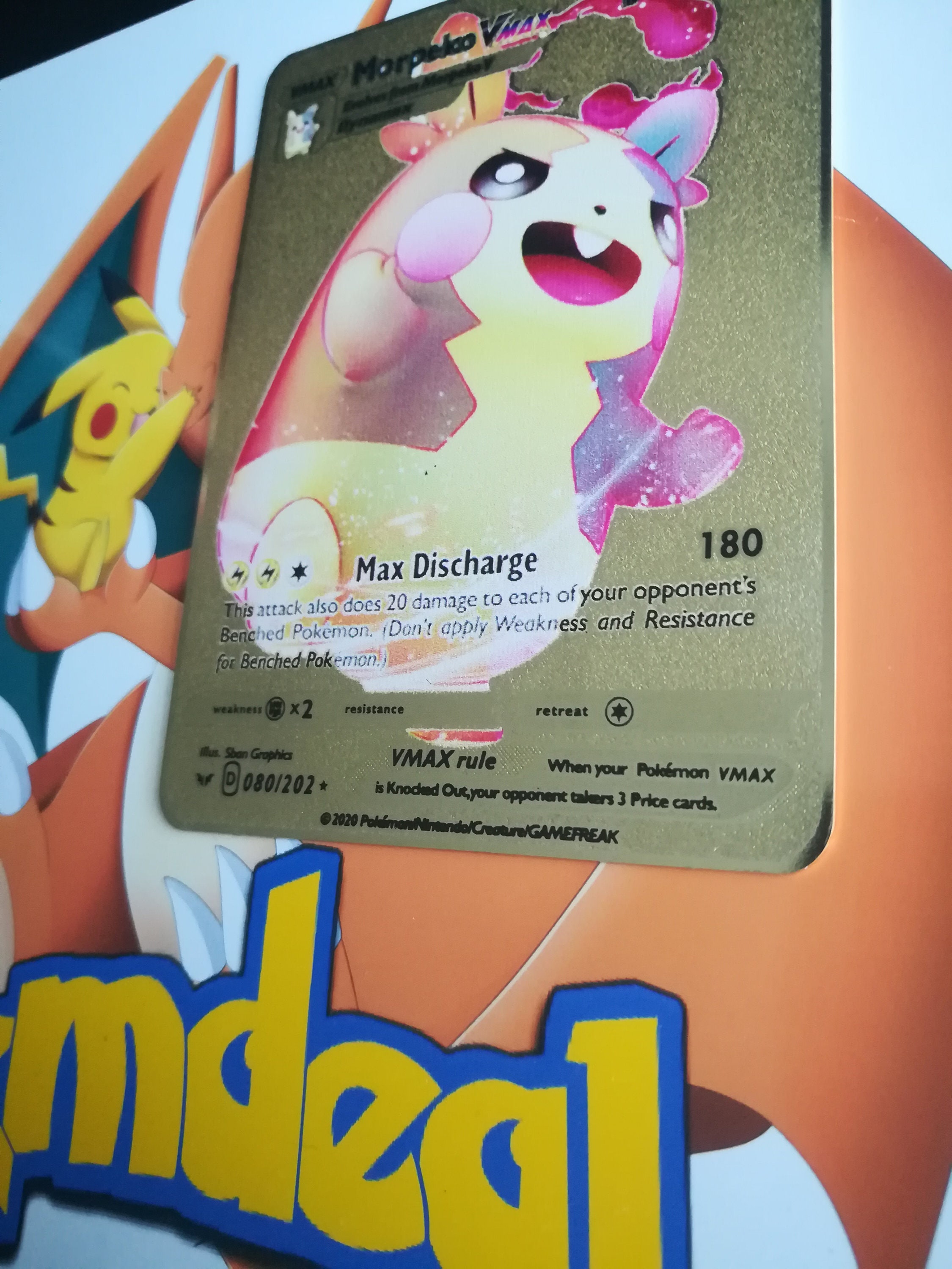 Full Metal Gold Morpeko VMax Pokemon Card Fan Made CUSTOM | Etsy