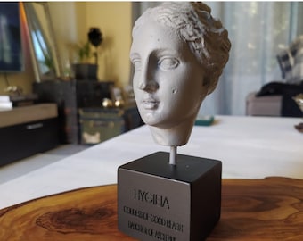 Medicine Art Sculpture of Hygeia, Pop art Goddess of Health Greek Statue