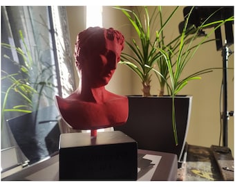 Arte greca antica, busto di ragazzo maratoneta, scultura greca