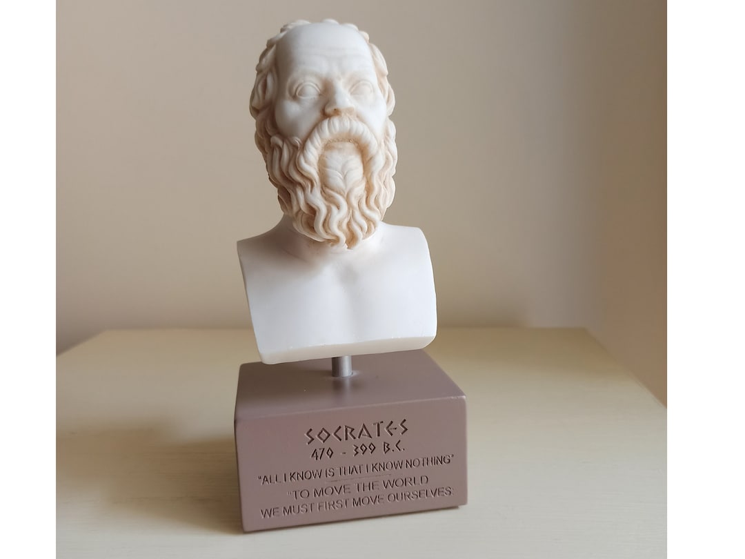 Scultura di Socrate, filosofo greco antico, arte greca antica Italia