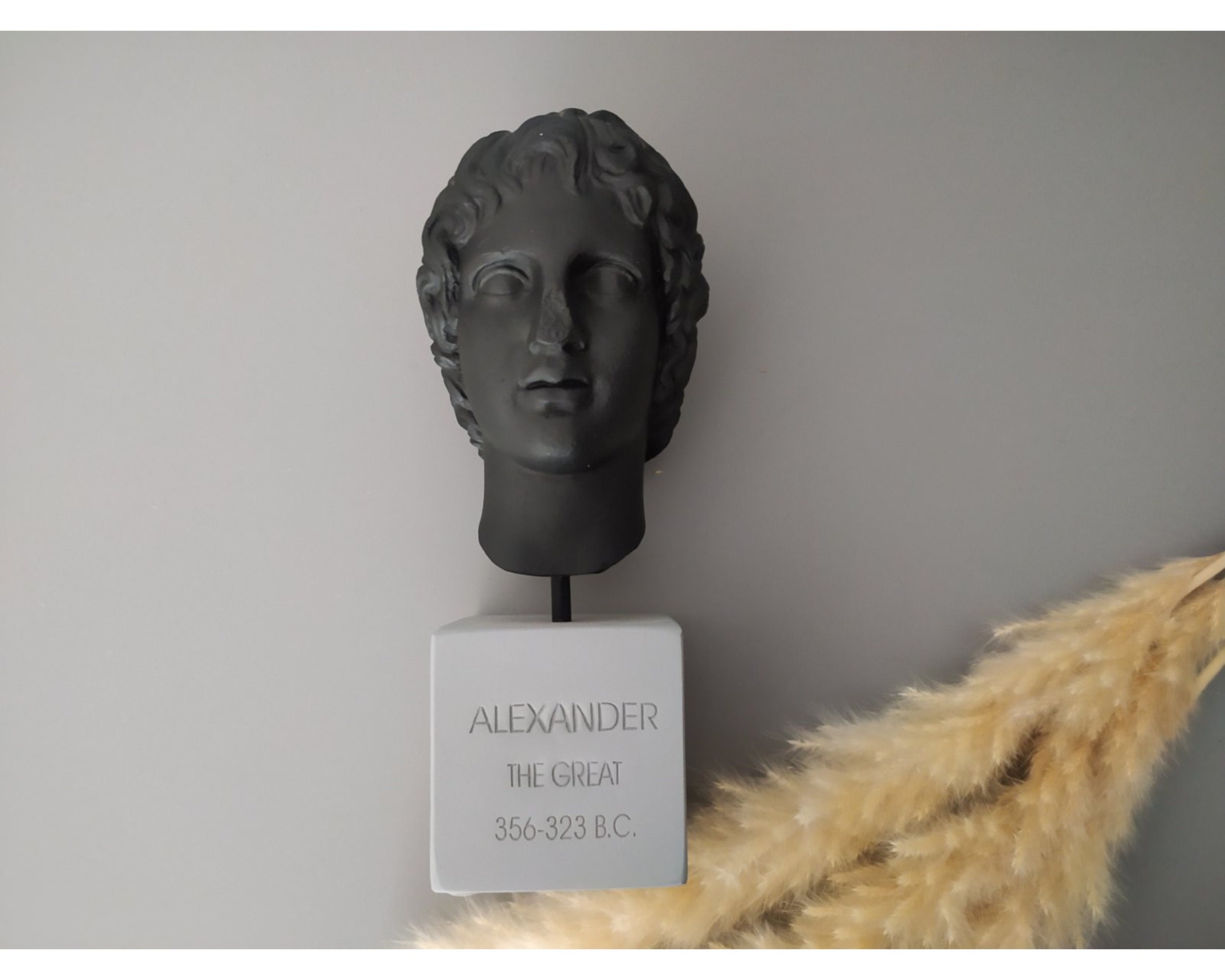 Alexander The Great Alabaster Statue, Handmade Greek Sculpture