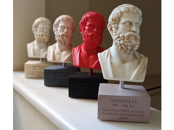 Scultura di Sofocle, Statua decorativa, Famoso filosofo, Scultura