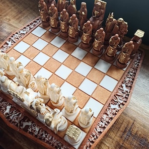 Chess Set, Chess Board, Ancient Greek Art, Gift Idea