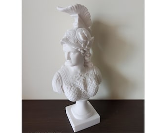 Greek God Athena, Athina Bust, Interior decoration, Unique Gift
