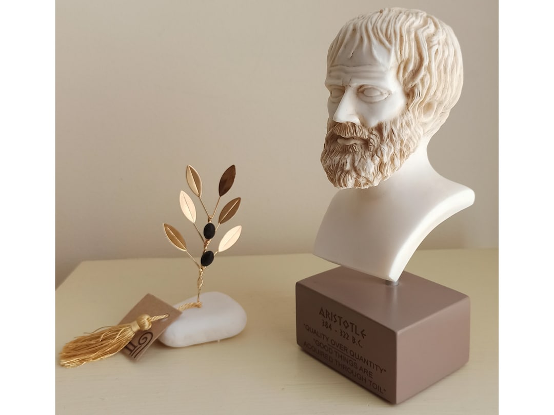 Scultura di Aristotele, filosofo famoso, statua greca Italia