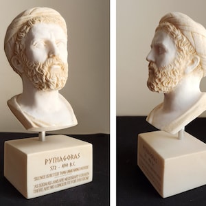 Ancient Greek Statue, Famous Greek Philosopher Pythagoras, Interior Decorating
