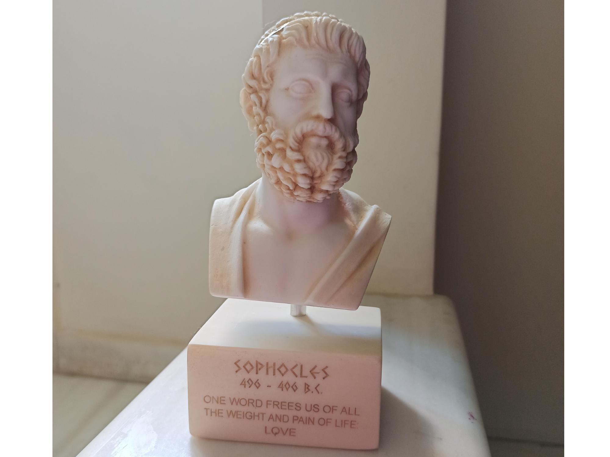 Scultura di Sofocle, Statua decorativa, Famoso filosofo, Scultura