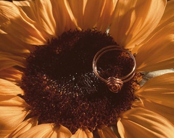 Anillo de alambre rosa