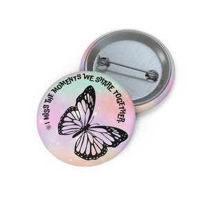 Custom Butterfly Pin Buttons, Meaningful Gifts, Nostalgic Keepsakes, Friendship Accessories, Inspirational Decor, Yellow Butterfly Badges