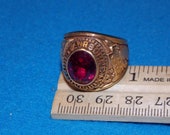 Vintage - U.S. MILITARY 101 st AIRBORNE DIVISION - Desert Shield Red Stone Ring - Size 10 - New Old Stock Alpha Brand