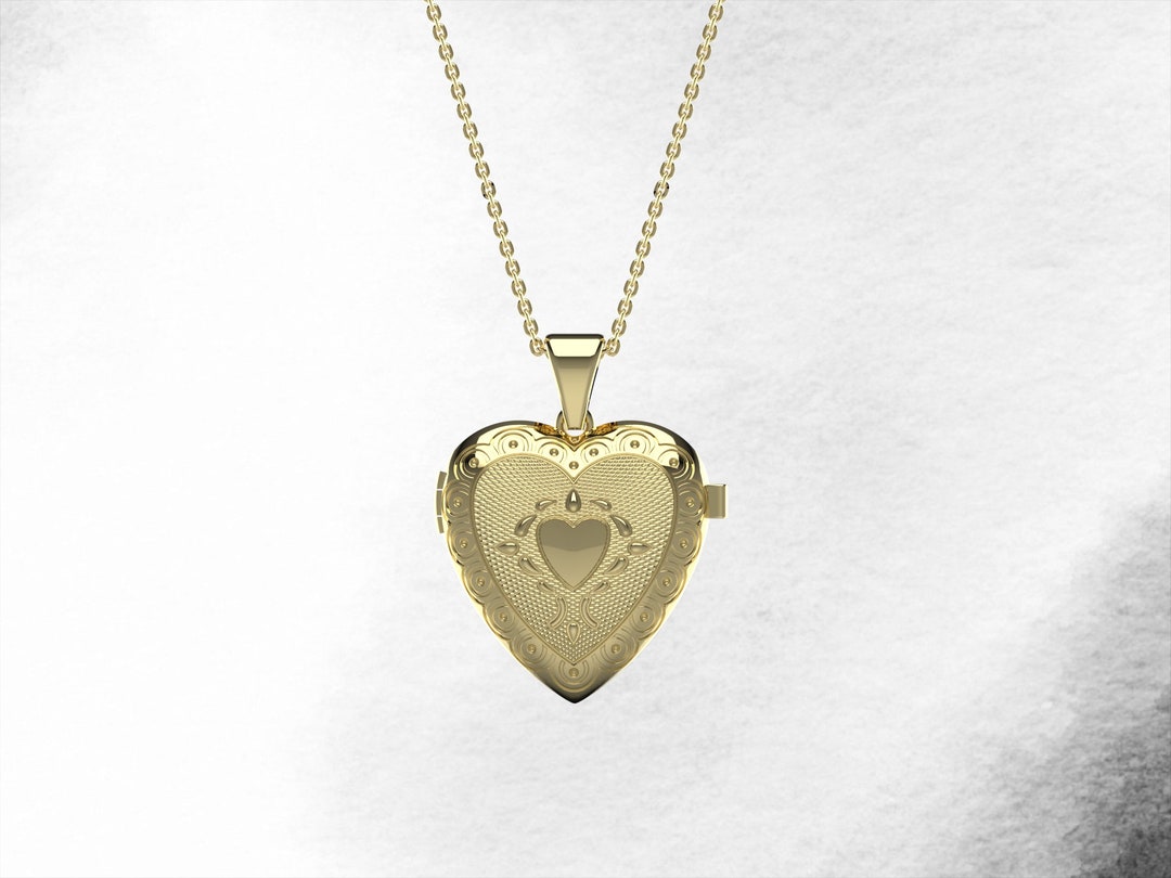 Locket Necklace With Photo Silver or Gold Locket Necklaces Etsy