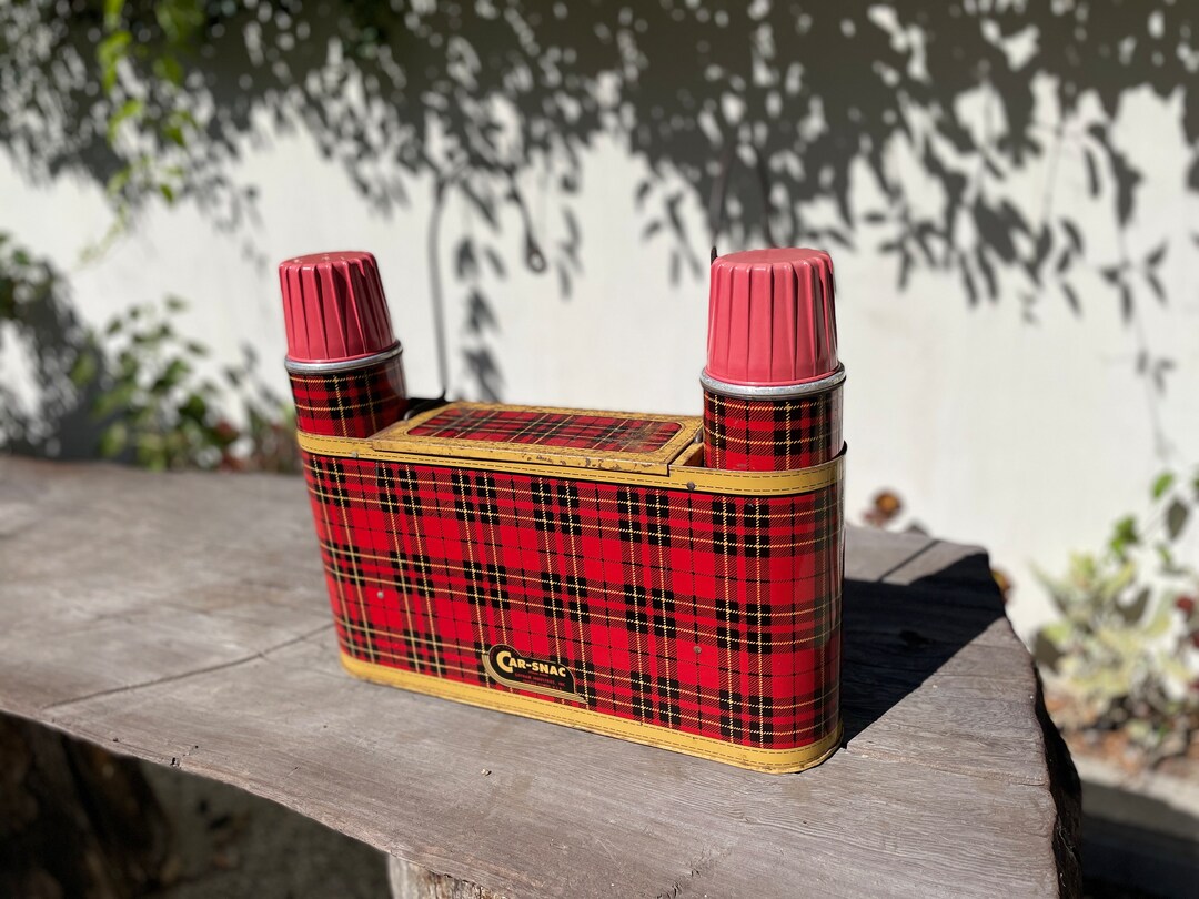 Vintage Sportsman Carsnac Vehicle Picnic Set Red Plaid Etsy