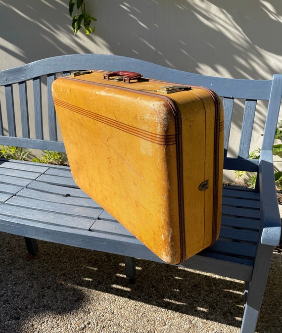 Vintage [Crocodile?] Leather Monte Carlo Suitcase Bag - Gem