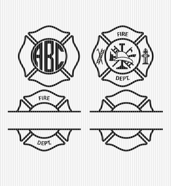 Fire Dept svg Firefighter svg Maltese Cross svg fireman 