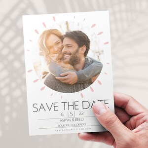 Minimal Save The Date | Digital Save The Date Invite | Save The Date Canva Template