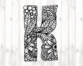 Download Alphabet K Mandala Etsy