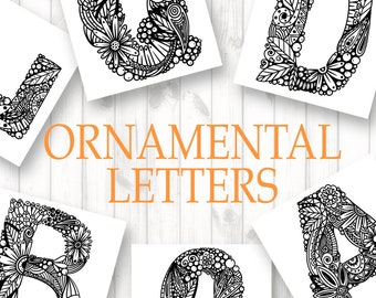 Download Zentangle Alphabet Etsy