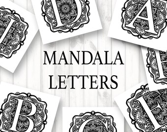 Download Mandala Letters Svg Etsy