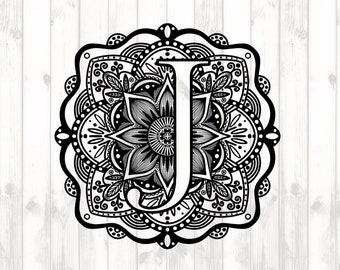 Download Mandala J Svg Etsy