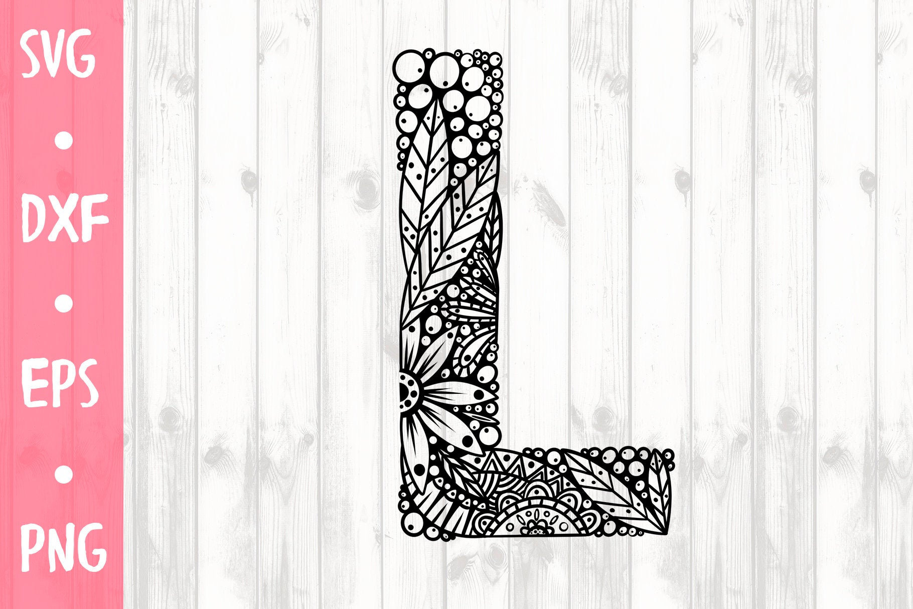 Download SVG Monogram mandala letter L SVG alphabet | Etsy