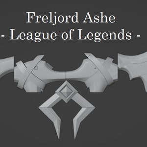 Freljord Ashe Bow - League of Legends - STL-File for 3D Printing