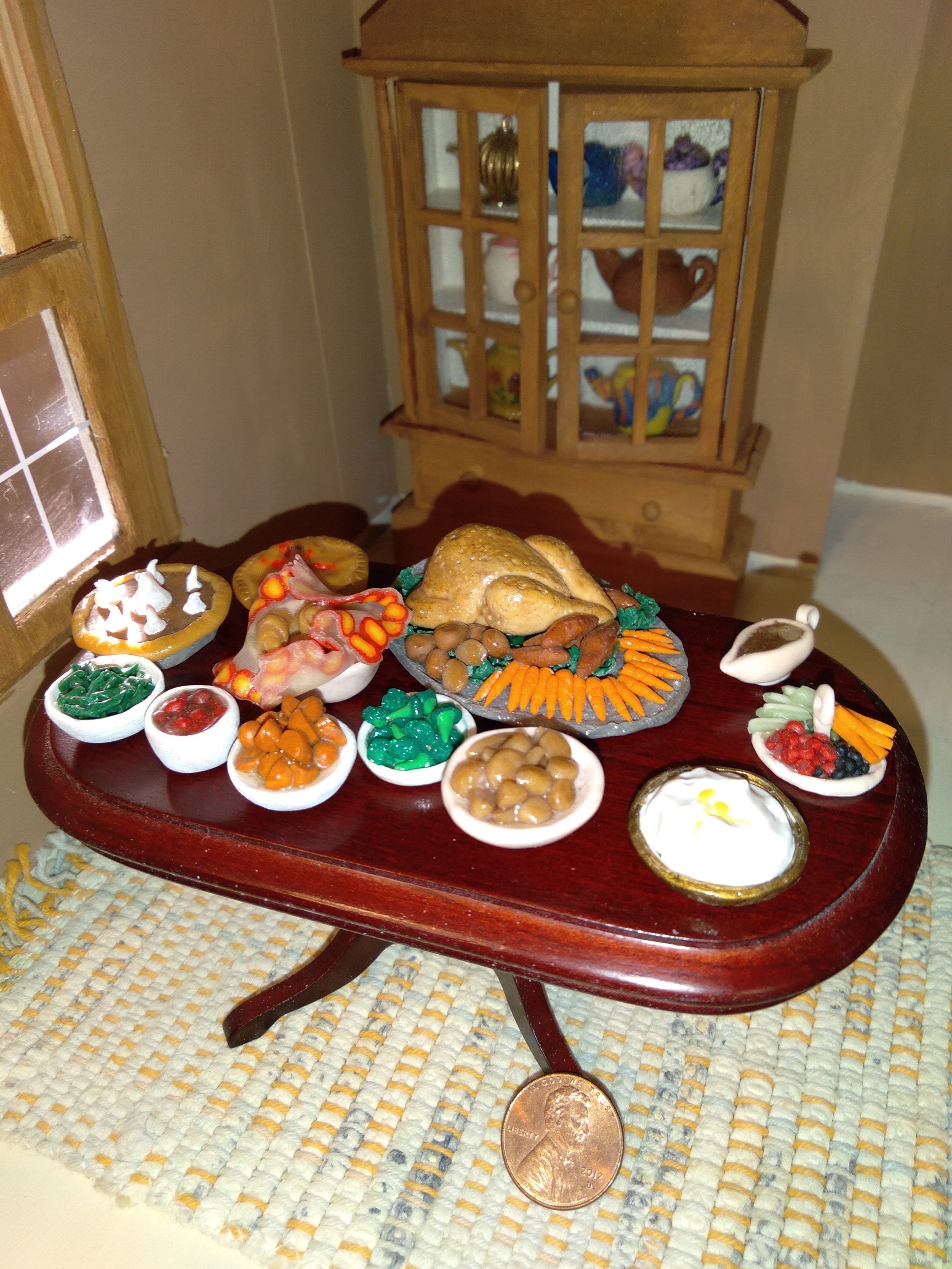 Full Thanksgiving Dinner for Your Doll House Etsy