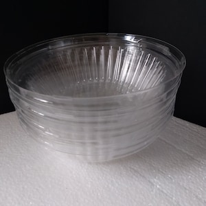 Clear plastic bowls