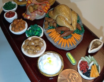 Full Thanksgiving Dinner for your Doll House