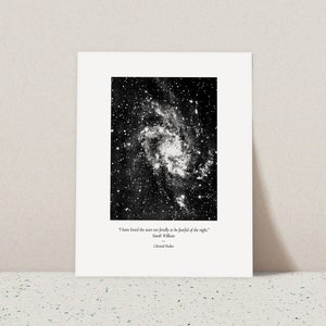 I have loved the stars too fondly to be fearful of the night | Poetry Print, Celestial Art, Night Sky Wall Art