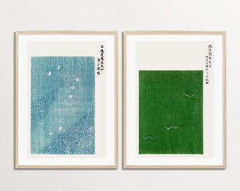 Minimalist Wall Art from Yatsuo no Tsubaki by Taguchi Tomoki – Gallery Wall Set of two Prints | Japanese Poster, Japanese Woodblock Print