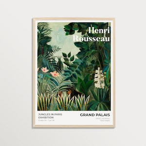 Henri Rousseau Print – Der äquatoriale Dschungel | Ausstellungsplakat, Jungle Art, Rousseau Poster