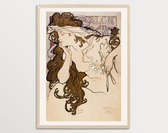 Alphonse Mucha Print, Vintage Advertising Posters, Art Nouveau Print
