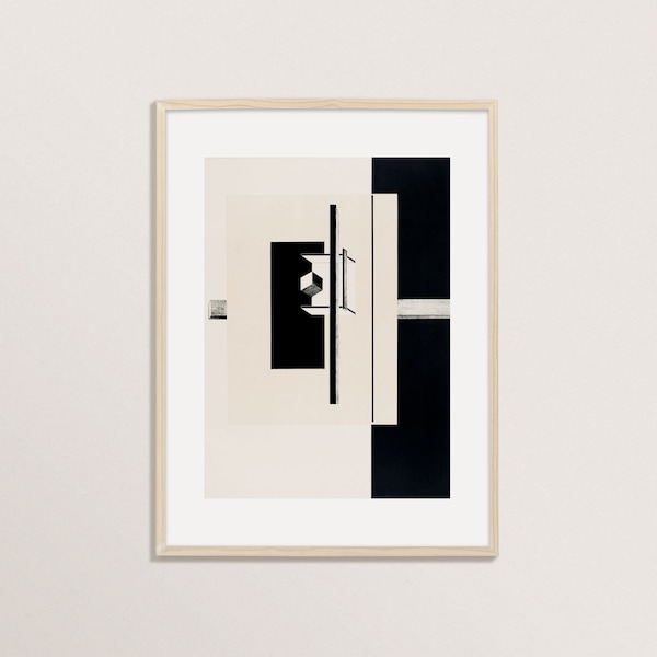 El Lissitzky Avantgarde Kunst Druck, Bauhaus Poster, Suprematismus Druck