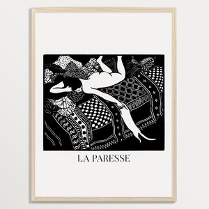 La Paresse (Laziness) by Felix Vallotton 1896, Woodblock Print, Boho Wall Decor