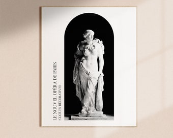Greek Goddess Print LES MUSES No. 03 Greek Muse Statue Poster, Vintage Goddess Poster, Venus Aphrodite Statue