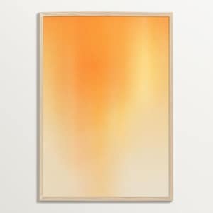 Abstraktes Aura Poster in Goldtönen – Sonnenaufgang Farbvlerauf Wandbild, Warmer Kunstdruck für Boho, Moderne Wanddeko