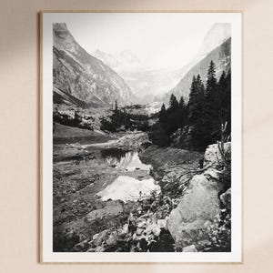 Mountain Landscape Poster – MOUNTAINSCAPE No. 01 | Black and White Art Print, Minimalist Wall Art, Nature Print