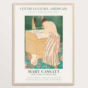 Mary Cassatt Print – Woman Bathing | Woman Painting Print, Cassatt Poster