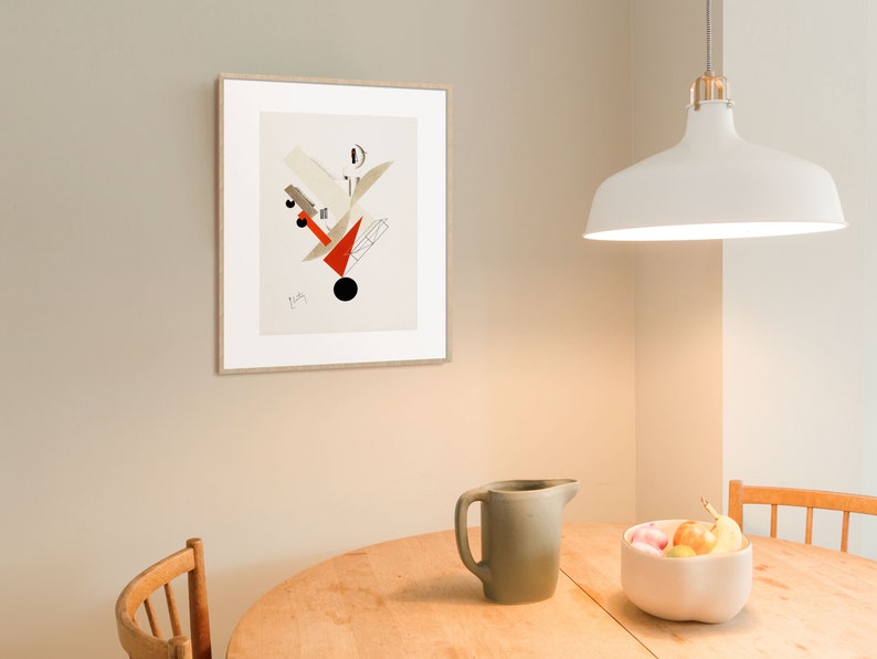 Bauhaus Print by El Lissitzky, Mid Century Art, Russian Abstract Wall Art image 5