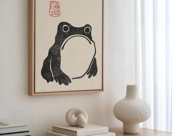 Matsumoto Hoji Unimpressed Frog Print, Japanese Woodblock Print